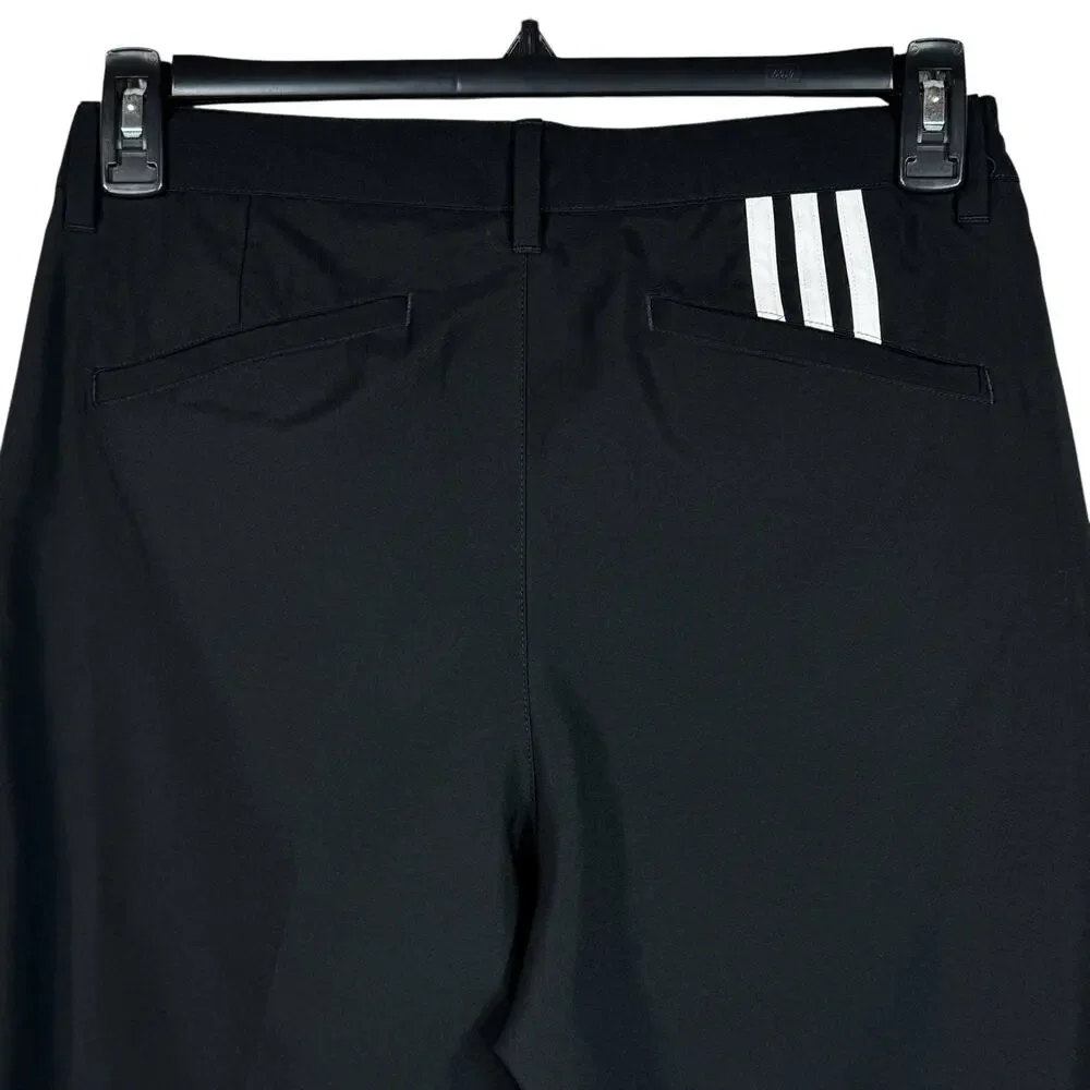 Adidas SZ 32x30 (30x29) 3-Stripe Golf Pants Lightweight Pockets Zip-Fly Wicking